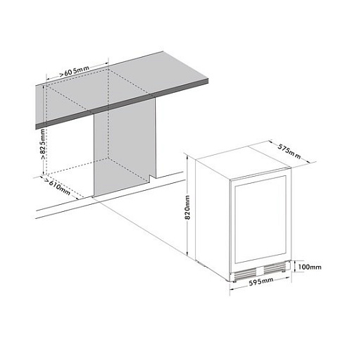 Винный шкаф Cellar Private CP043-2TBH со скрытой ручкой