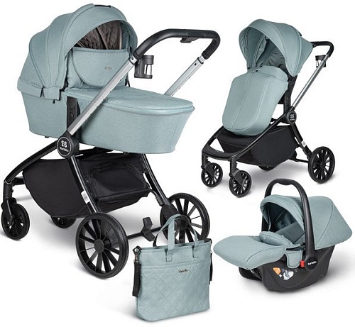 Универсальная коляска Farfello Baby Shell 2023 BBS-006 (3 в 1, зеленый)