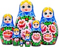 Развивающая игра Брестская Матрешка В сарафане с розами (набор 7 шт)