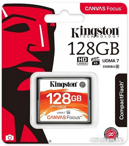 Карта памяти Kingston Canvas Focus CFF/128GB CompactFlash 128GB