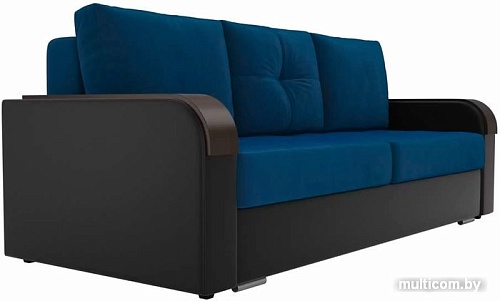 Диван Лига диванов Мейсон 102137 (синий/черный)