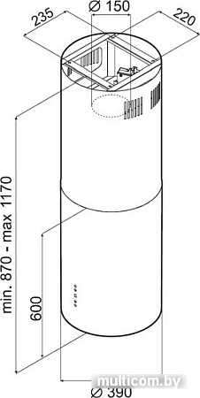 Кухонная вытяжка KUPPERSBERG Tuba B