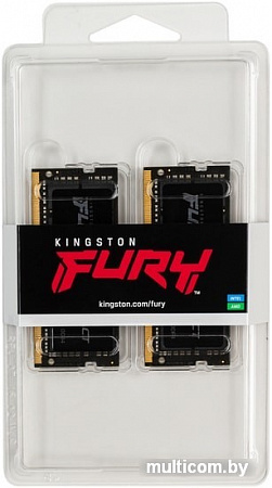 Оперативная память Kingston FURY Impact 2x8GB DDR4 SODIMM PC4-25600 KF432S20IBK2/16