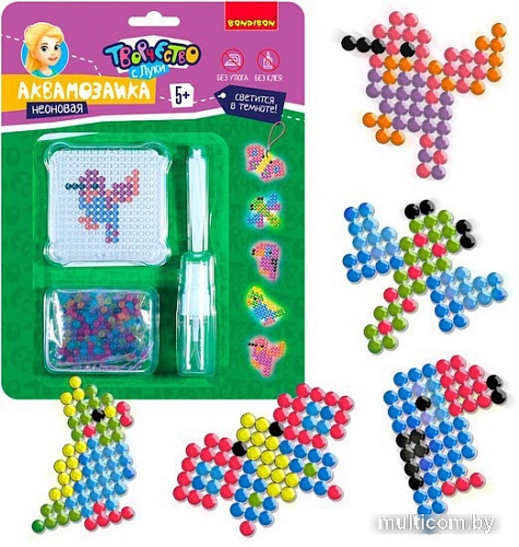 Аквамозаика Bondibon Аквамозаика неоновая.Светится в темноте Летающие животные ВВ5245