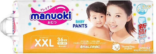 Трусики-подгузники Manuoki XXL от 15кг JMP014 (36 шт)
