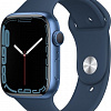 Умные часы Apple Watch Series 7 45 мм (синий/синий омут спортивный)