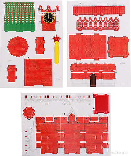 Конструктор Unicon Спасская Башня 3D 10367191 (31эл)