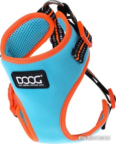 Шлея Doog Neoflex Beethoven HARBEET-XL (голубой с оранжевым кантом)