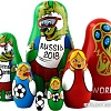 Развивающая игра Брестская Матрешка Чемпионат мира по футболу (набор 7 шт)