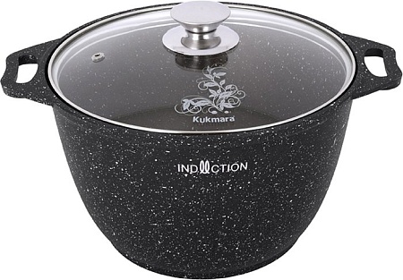 Кастрюля Kukmara Индукция кмти22а (темный мрамор)