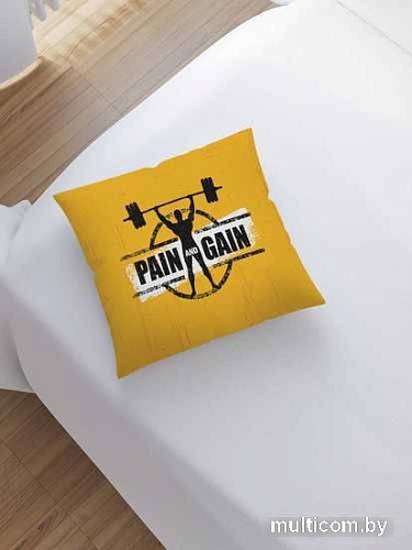 Чехол на подушку JoyArty Мужчина со штангой sl_71684