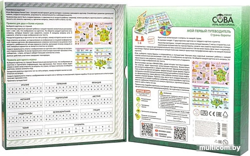 Развивающая игра Bondibon Умная сова. Страны Европы ВВ4337