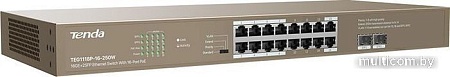 Неуправляемый коммутатор Tenda TEG1118P-16-250W