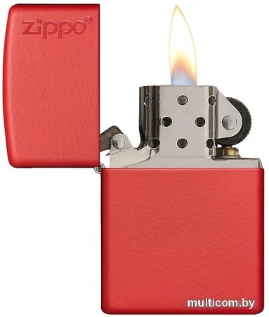 Зажигалка Zippo Red Matte Zippo Logo 233ZL-000051