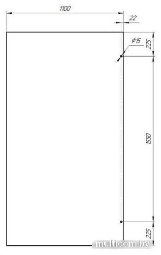 Душевая стенка Radomir Walk-in G1 110x200 1-10-0-0-0-1900 (прозрачное стекло)