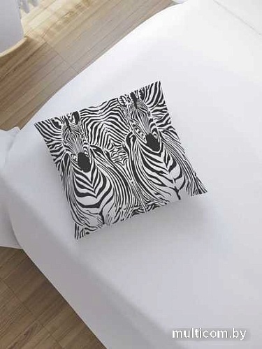 Чехол на подушку JoyArty Пара зебр sl_12975