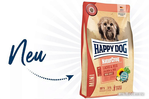 Сухой корм для собак Happy Dog NaturCroq Mini Lachs & Reis (для мелких пород с лососем и рисом) 4 кг