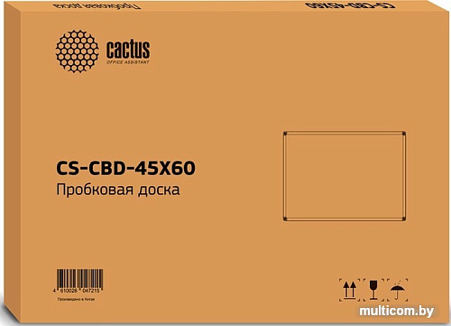 Офисная пробковая доска CACTUS CS-CBD-45X60