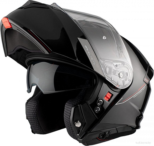 Мотошлем MT Helmets Genesis SV Solid A1 (XXL, черный глянцевый)