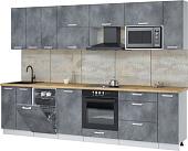 Готовая кухня Интерлиния Мила Лайт 3.0-ПМ4 (бетон портленд/бетон портленд/дуб бунратти)