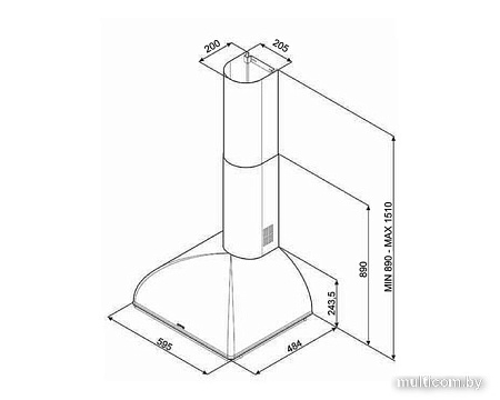 Кухонная вытяжка Smeg KS59POE2
