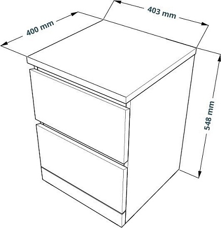 Тумба Mebelain Varma 2 (серый)