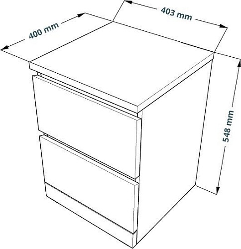 Тумба Mebelain Varma 2 (серый)