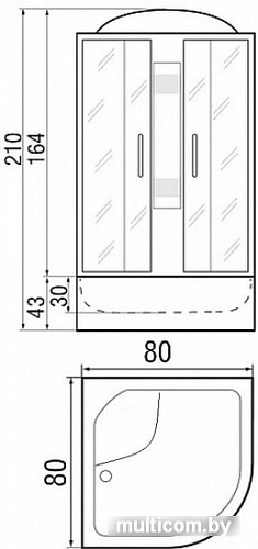 Душевая кабина River Desna 80/43 МТ