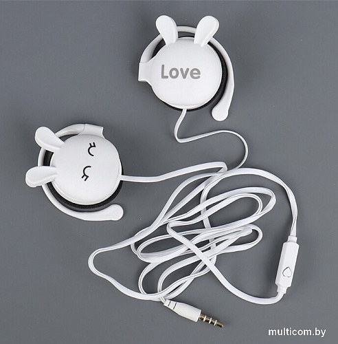 Наушники Darvish Зайки DV-H-1415-3 (белый)