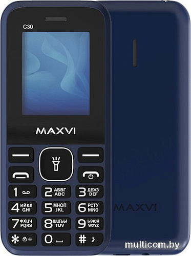 Кнопочный телефон Maxvi C30 (синий)