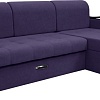 Диван Сириус Лидер-2 с оттоманкой ППУ 250x165 (Eva 31 велюр фиолетовый)