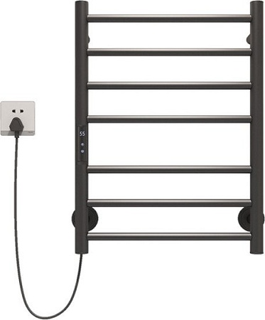 Полотенцесушитель Maxonor PL-TRE01-45-7-7 (черный, подключение слева)