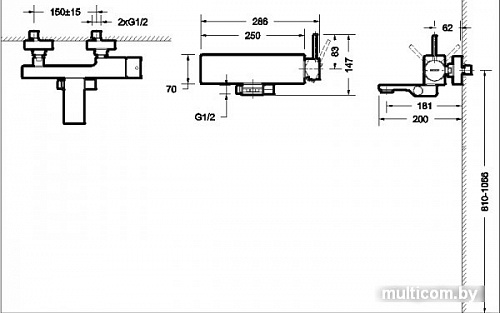 Смеситель Bravat Arc F66061C-01A-ENG (хром)