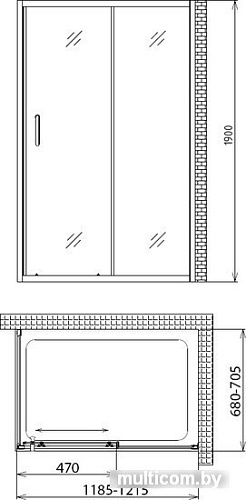 Душевой уголок Gemy Victoria S30191A-A70