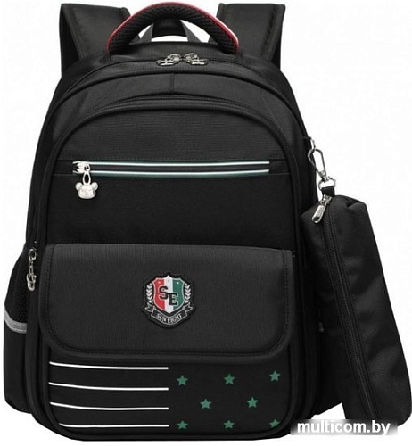 Рюкзак Sun Eight SE-2789 (черный/зеленый)