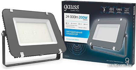 Уличный прожектор Gauss Qplus 200W 6500К 690511200