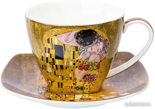 Чашка с блюдцем Elan Gallery Поцелуй 420364