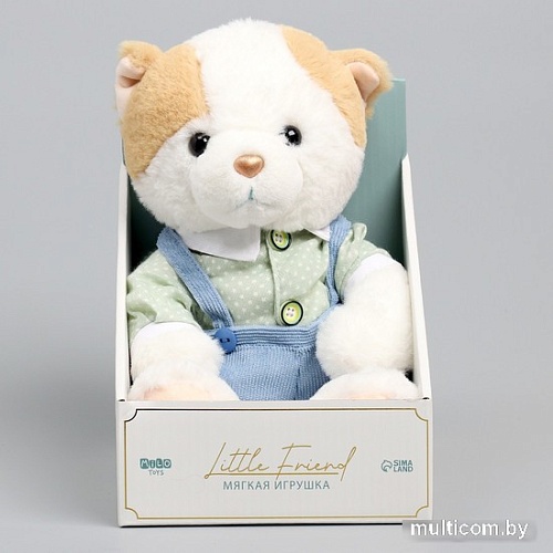 Классическая игрушка Milo Toys Little Friend Котик в голубом комбинезоне 9905650
