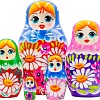 Развивающая игра Брестская Матрешка Разноцветная радужная (набор 5 шт)