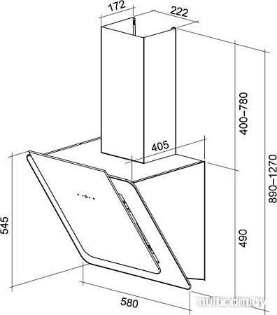 Кухонная вытяжка SHINDO Prime Sensor 60 W/WG 3ET