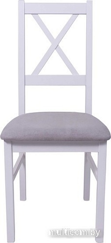 Стул DREWMIX Nilo 10 (светло-серая ткань 1B/белый)