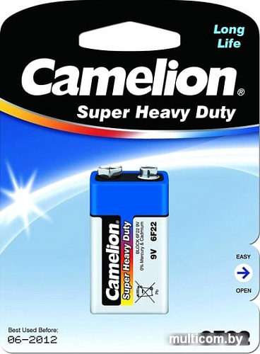 Батарейки Camelion 9V 6F22-BP1B