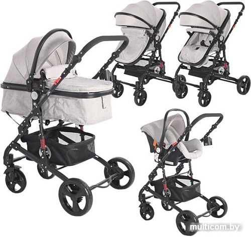 Универсальная коляска Lorelli Alba Classic (3 в 1, серый)