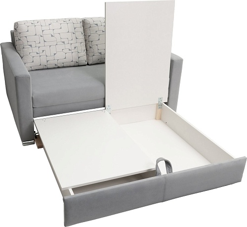 Диван Krones Афродита 195x100 (велюр/жаккард/серый/рисунок молочно-серый)