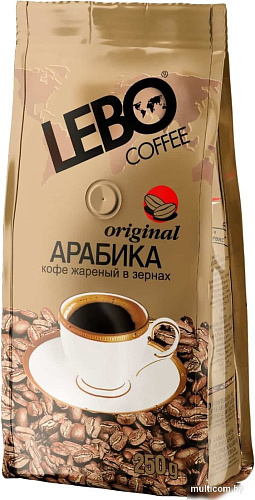 Кофе LEBO Coffee Original Арабика среднеобжаренный зерновой 250г