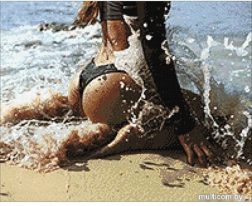 Алмазная мозаика Wizardi Брызги океана WD3047