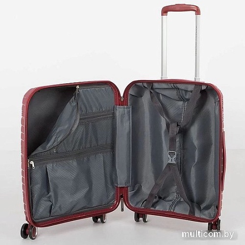 Чемодан-спиннер Francesco Molinary 338-PP802-3-20 (бордовый)