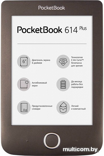 Электронная книга PocketBook 614 Plus (черный)