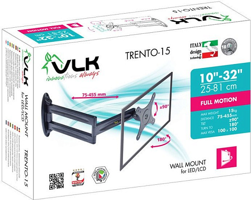 Кронштейн VLK TRENTO-15b (черный)