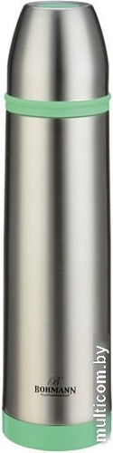 Термос BOHMANN BH-4492 1л (серебристый/зеленый)